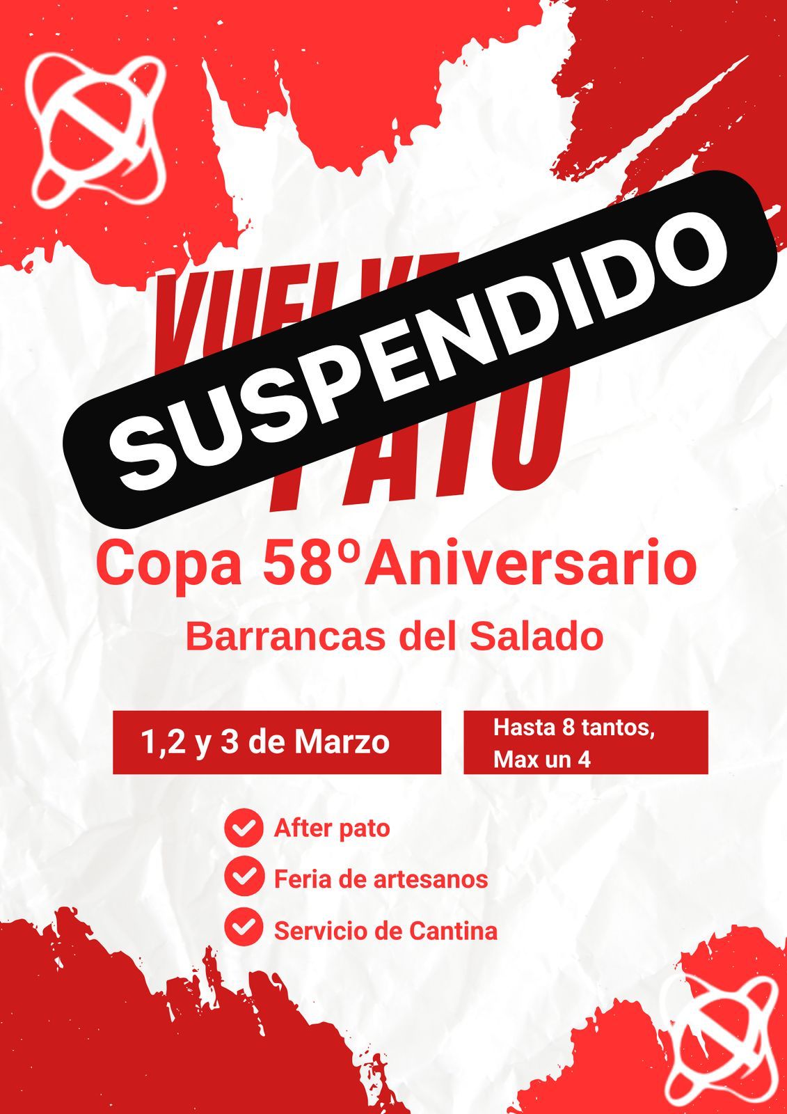 Será la Copa 58º Aniversario de BARRANCAS DEL SALADO