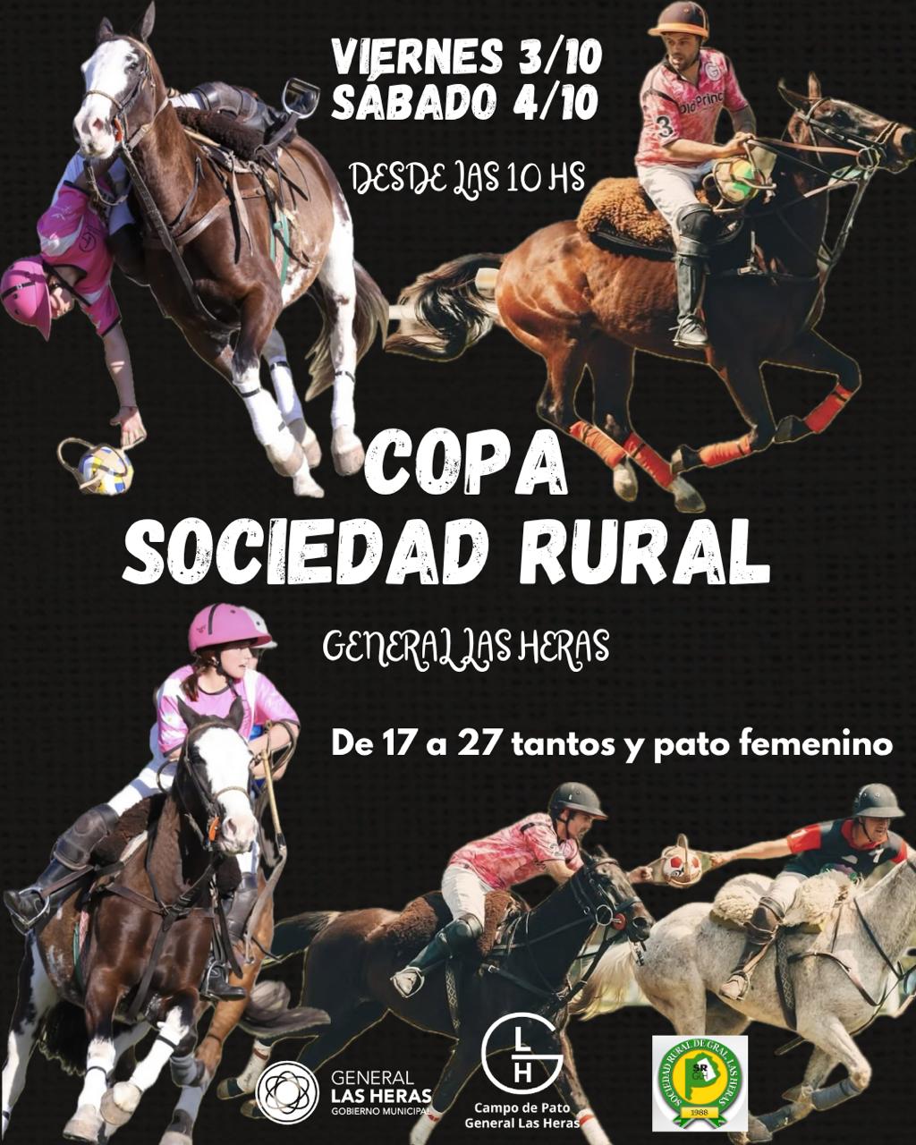 Este viernes y sábado es la Copa Sociedad Rural de Gral. Las Heras!