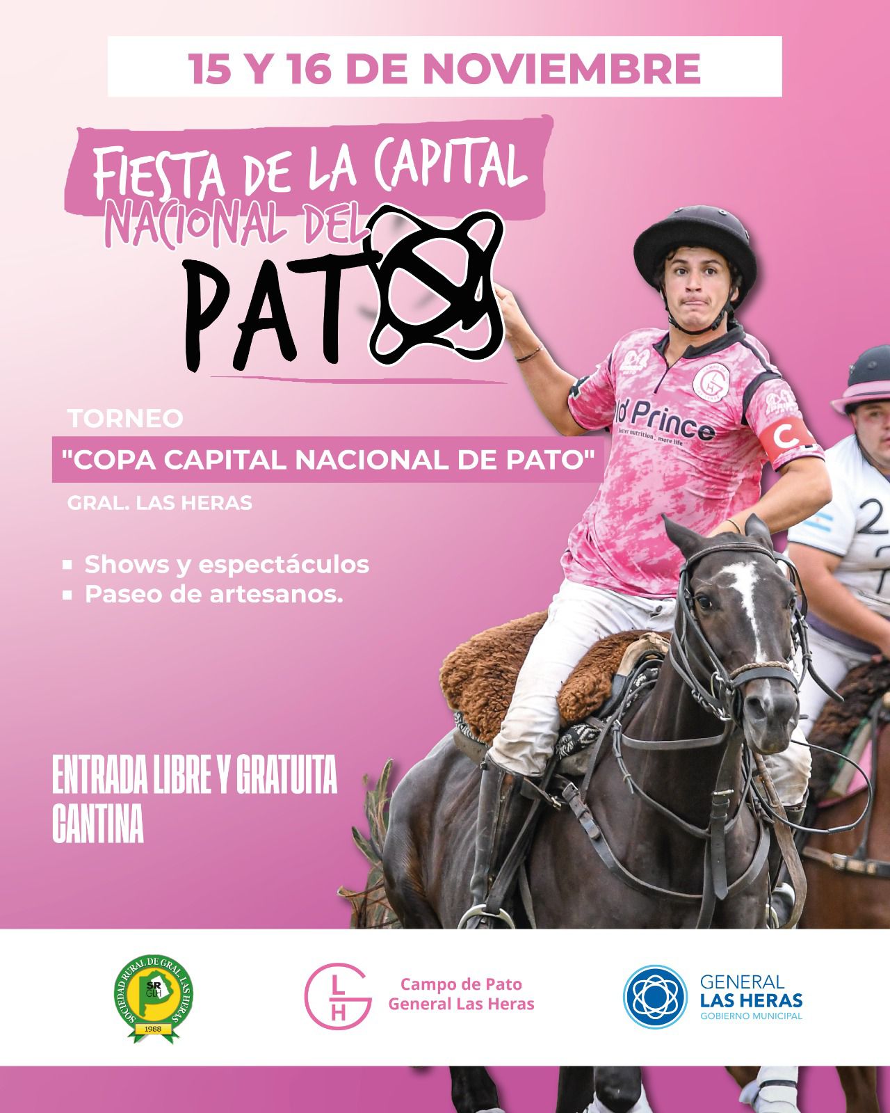 Fin de semana a puro PATO!! Copa Capital, Show en vivo, Exhibición Criollos y mucho más..