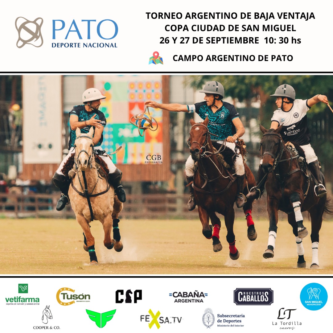 El Pato se suma a las Fiestas Patronales de San Miguel Arcángel con el Torneo Argentino de Baja Ventaja