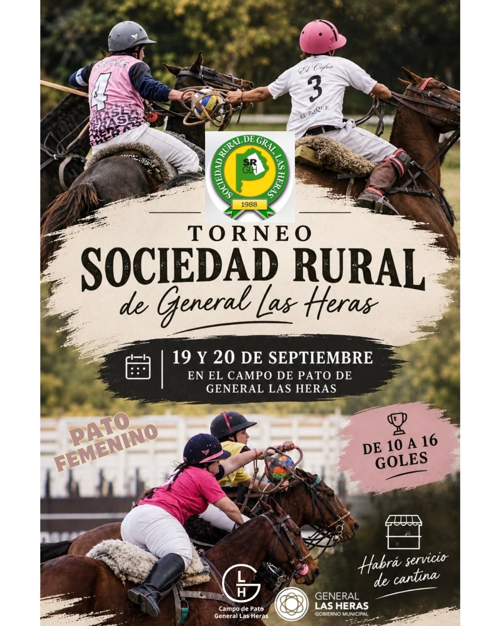 12 equipos se reunen en la Copa Sociedad Rural de Gral. Las Heras y Liga Femenina de Pato